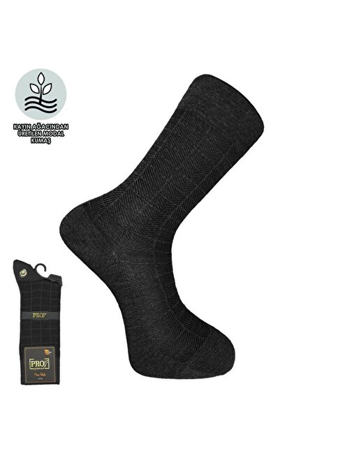 Pro Çorap Atlas Modal Erkek Çorabı Siyah (18139-R1)