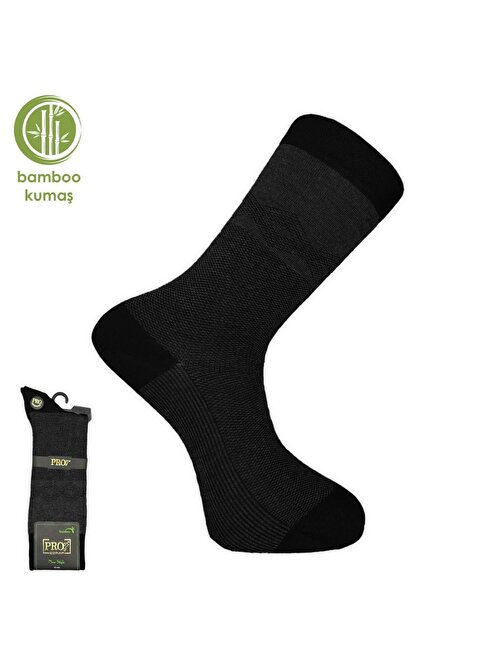 Pro Çorap Tumaniş Bambu Erkek Çorabı Siyah (17104-R1)