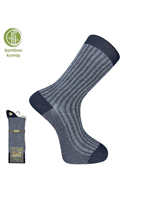 Pro Çorap Gence Bambu Erkek Çorabı Mavi (17101-R2)