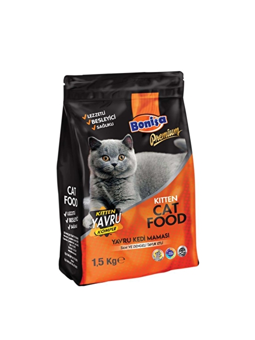 Bonisa Tavuklu Premium Yavru Kedi Maması 1.5 Kg