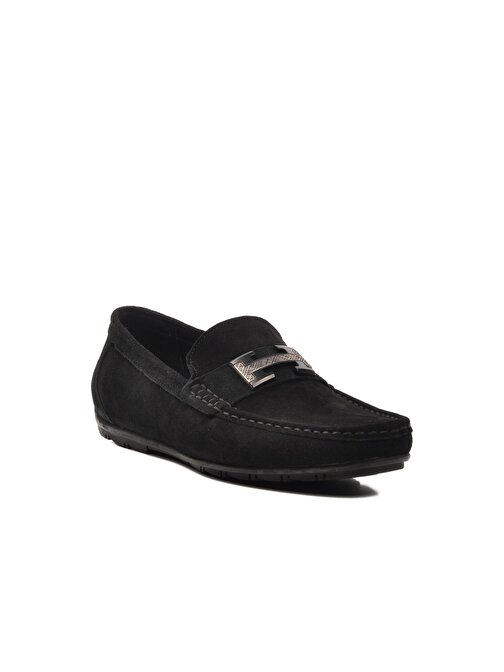 Marcomen 152-17344 Siyah Nubuk Hakiki Deri Erkek Loafer Ayakkabı