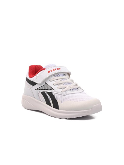 Ayakmod Bst-B369-F Beyaz-Siyah Çocuk Spor Ayakkabı