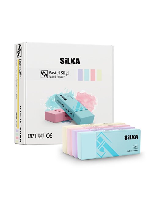Silka Pastel Silgi Küçük Boy ART-45 (30 Adet)