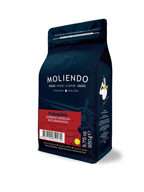 Moliendo Colombia Medellin Supremo Yöresel Kahve 250 gr.