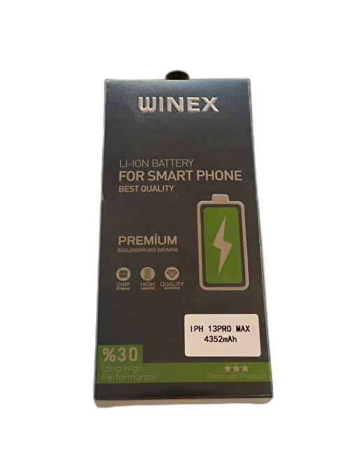 Global İphone 13 Pro Max Uyumlu Güçlendirilmiş Premium Batarya WNE1113