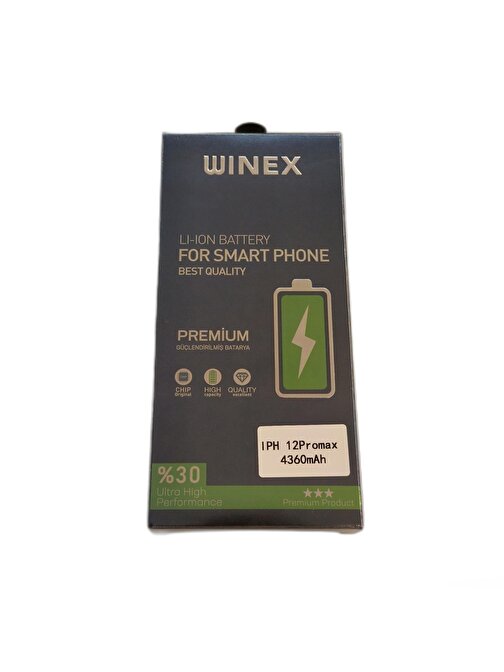 Global İphone 12 Pro Max Uyumlu Güçlendirilmiş Premium Batarya WNE1112
