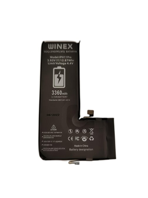 Global İphone 11 Pro Uyumlu Güçlendirilmiş Premium Batarya WNE1111