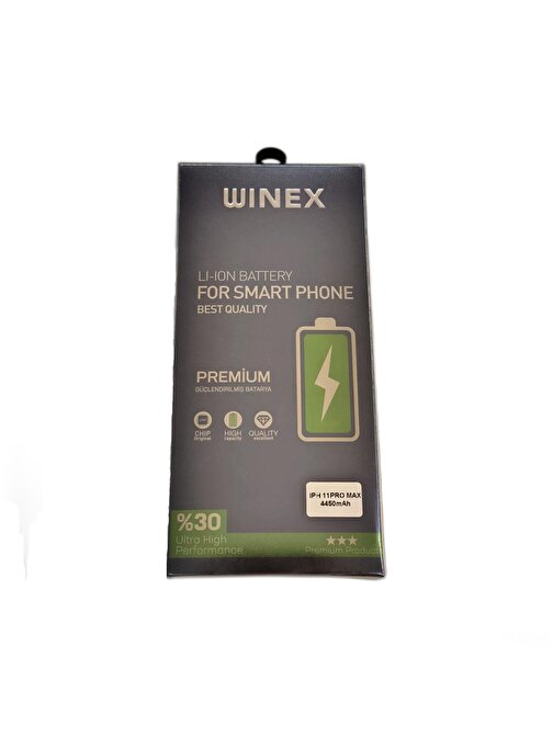 Global İphone 11 Pro Max Uyumlu Güçlendirilmiş Premium Batarya WNE1110