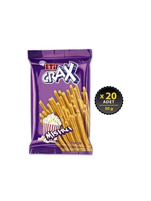 Crax Mısırlı Çubuk Kraker 50 g x 20 Adet