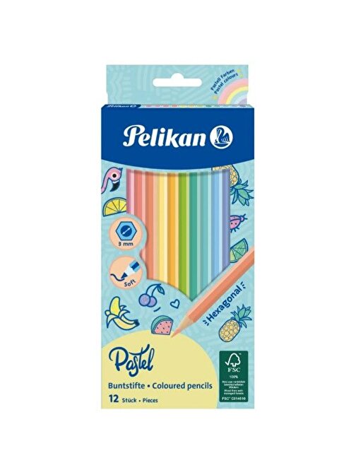 Pelikan Kuru Boya Kalemi Pastel Renkler 12 Li 701143