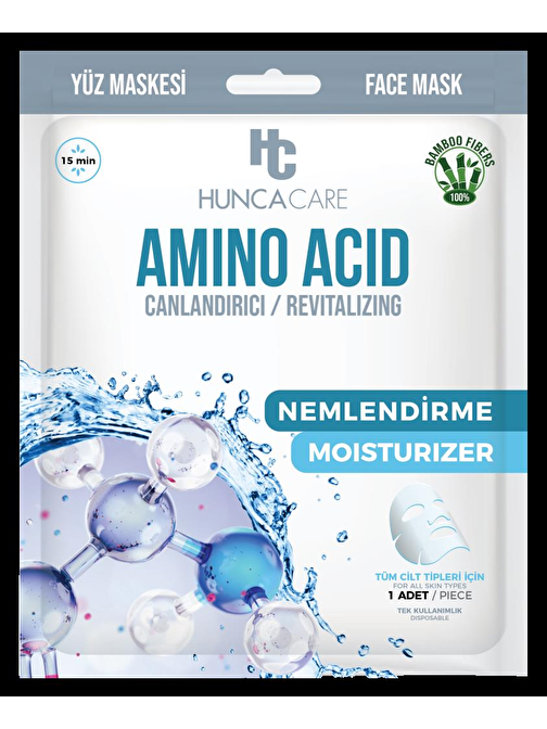 HUNCA CARE AMINO ACID KAĞIT YÜZ MASKE – CANLANDIRICI / REVITALIZING 