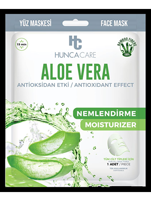 HUNCA CARE ALEO VERA KAĞIT YÜZ MASKE – ANTİOKSİDAN ETKİ / ANTIOXIDANT EFFECT