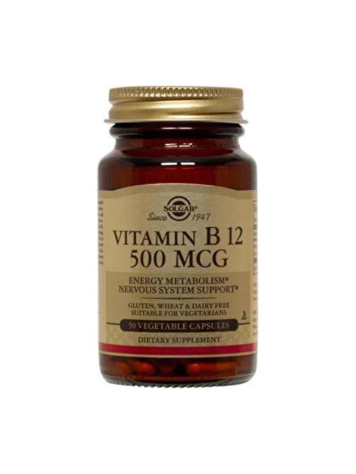 Solgar Vitamin B12 500 Mcg 50 Kapsül