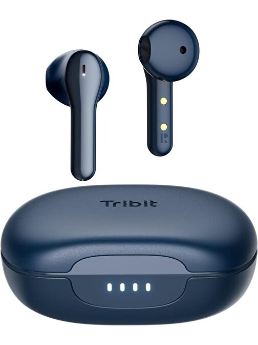 Tribit SolarBuds C2 4 Mikrofon CVC 8.0 Çağrı Gürültüsü Engelleme Qualcomm QCC3040 32 Saat Çalma Süresi 5.2 Kablosuz Bluetooth Kulak İçi Kulaklık koyu mavi