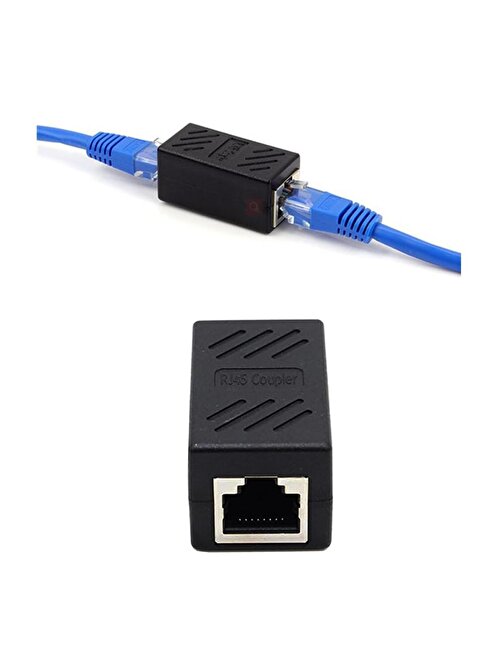 Coverzone 1 Portlu Ethernet Splitter, Çift LAN Kablosu, Ethernet Bölücü, RJ45 Dişi Adaptör Konnektörü