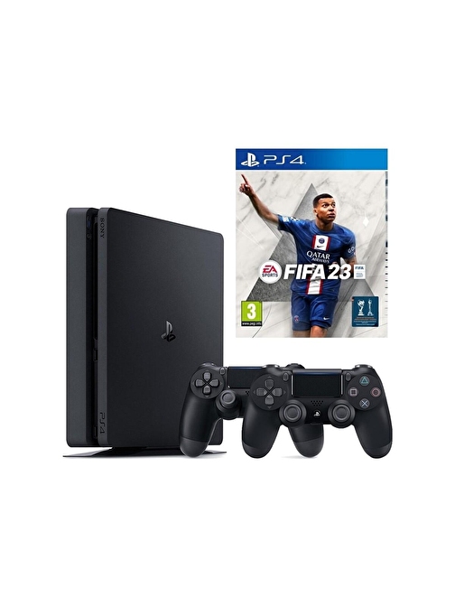 Sony Playstation 4 Slim + 2.Dualshock + Ps4 Fifa 23