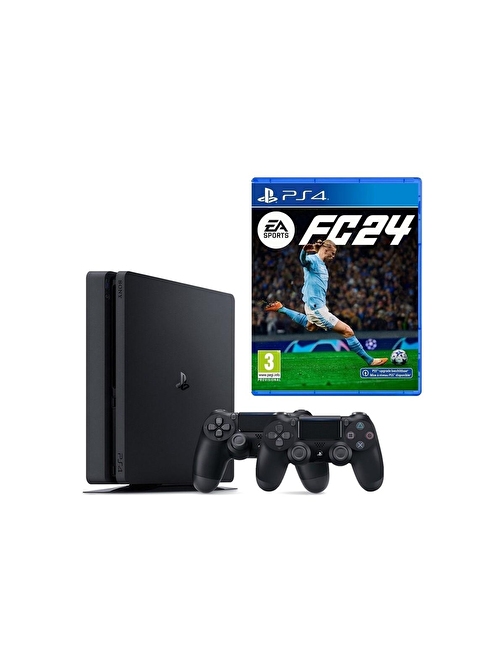 Sony Playstation 4 Slim + 2.Dualshock +Fc 24