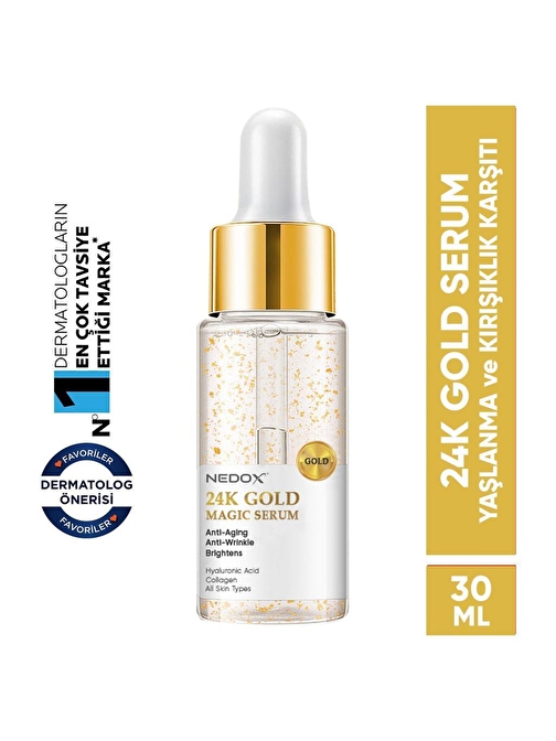 NEDOX Yaşlanma Ve Kırışıklık Karşıtı Anti Aging 24k Gold Serum 30 ml