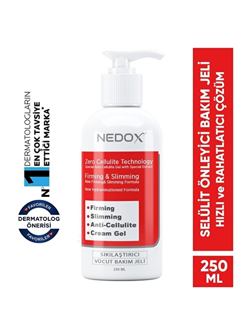 NEDOX Inceltici, Sıkılaştırıcı, Selülit Karşıtı, Vücut Şekillendirici Jel 250 ml