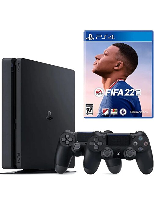 Sony Playstation 4 Slim + 2.Dualshock + Ps4 Fifa 22