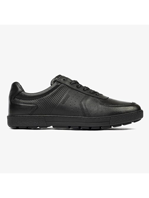 00124-01 Erkek Siyah Hakiki Deri Comfort Ayakkabı