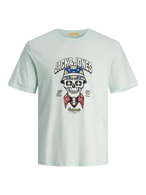 Jack&Jones O Yaka Baskılı Kısa Kollu Mint Erkek T-Shirt 12255192