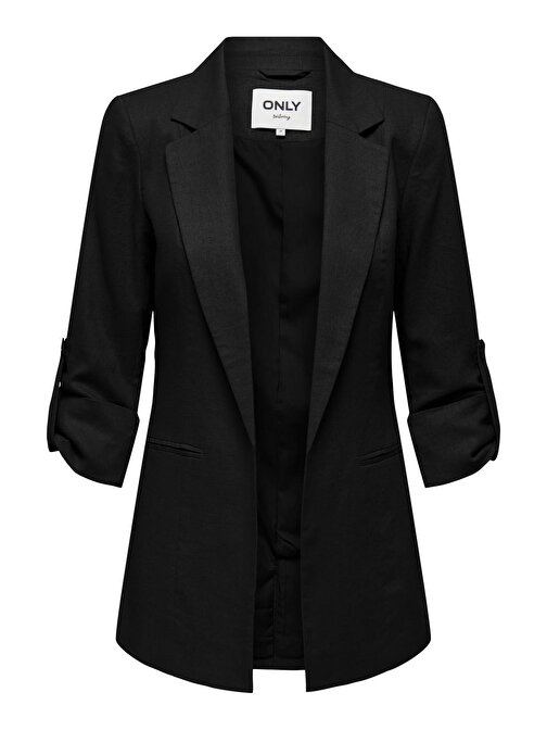 Only Ceket Yaka Kol Detaylı Truvakar Kol Siyah Kadın Blazer Ceket 15318983