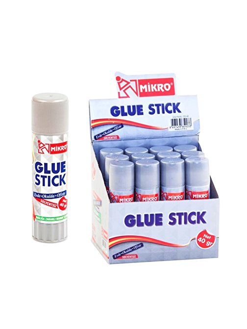 Mikro Stick Yapıştırıcı Solventsiz 40 Gram 12 Adet