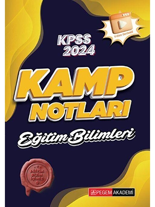 2024 KPSS Eğitim Bilimleri Kamp Notları Pegem Yayınları