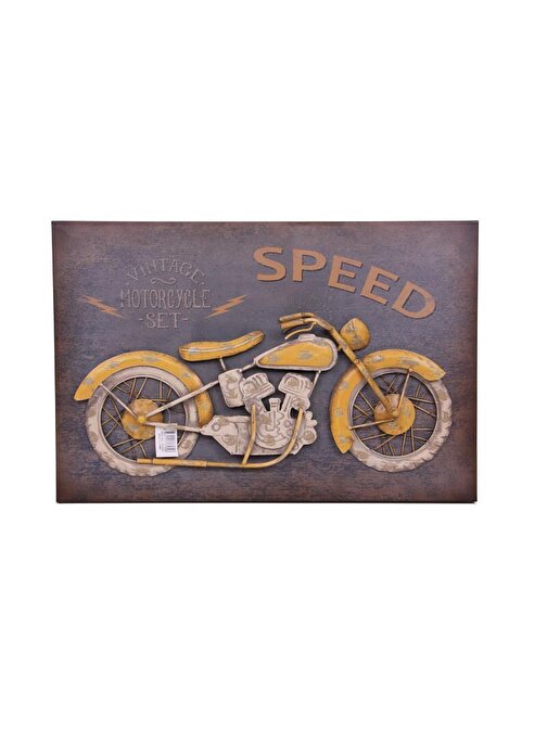 Motorsiklet Temalı Tablo Pano Vintage Dekoratif Ev Ofis Hediyelik