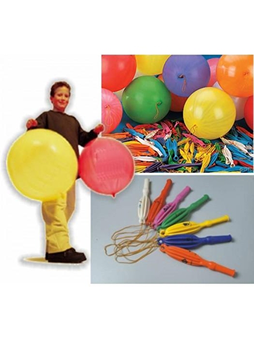 Lastikli Punc Balon - 50 Adet