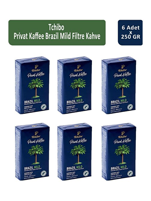 Tchibo Privat Brazil Mild Filtre Kahve 250 gr x 6 Adet
