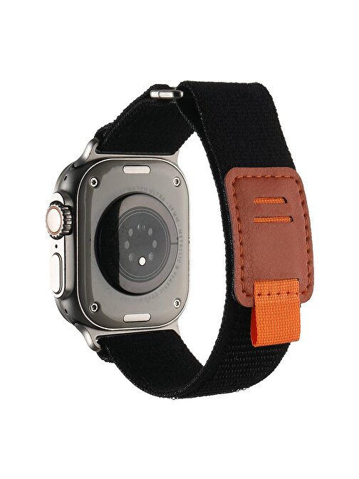 Gpack Apple Watch Series 8 45mm Kordon Hasır Naylon Örgü Strap Kayış KRD106 