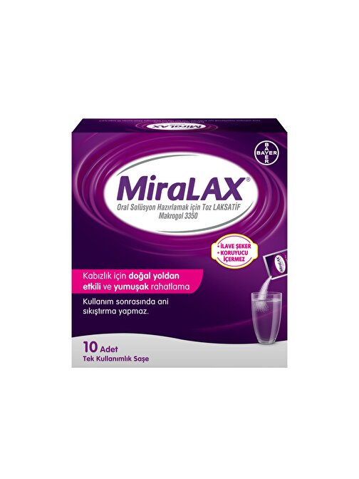 MiraLAX Oral Solüsyon Hazırlamak İçin Toz Laksatif Makrogol 3350