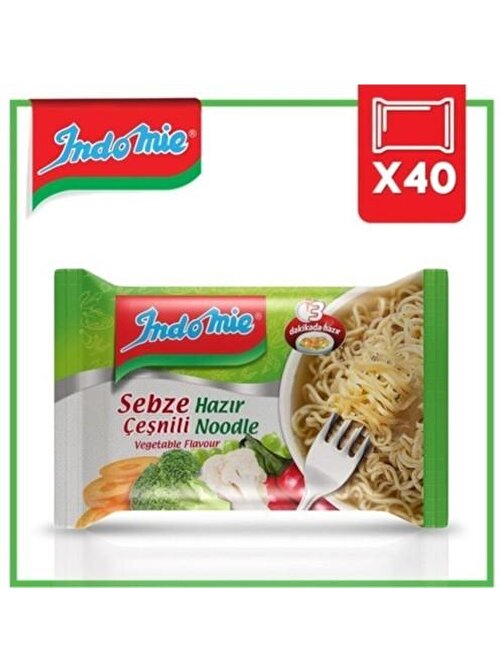 Indomıe Paket Sebzeli Noodle 75 gr x 40'lı Paket