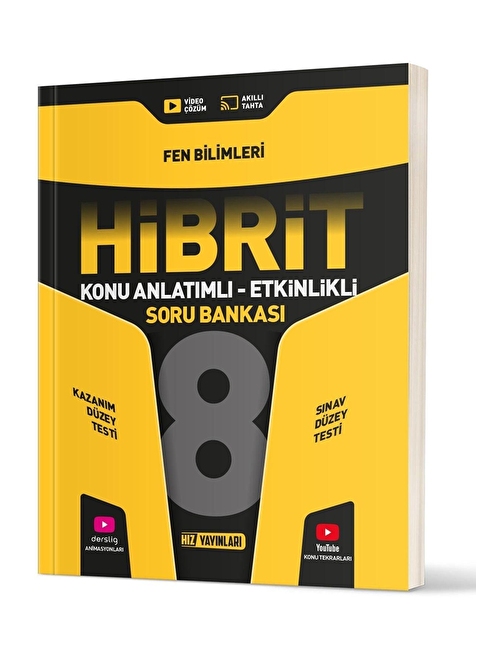 Hız 8. Sınıf Hibrit Fen Soru Bankası