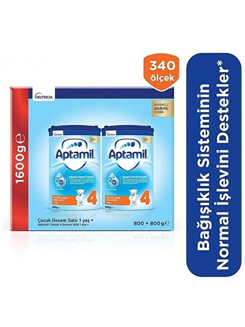 Aptamil 4 Çocuk Devam Sütü 1 Yaş+ Akıllı Kutu 800 g x 2 Adet