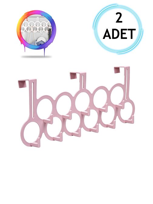 2 Adet Pembe Gondol Kapı Arkası Askılık - Çok Amaçlı Kapı Arkası Askılığı