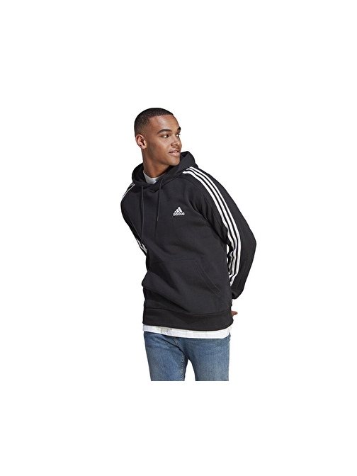 adidas M 3S Ft Hd Erkek Günlük Sweatshirts IC0435 Siyah