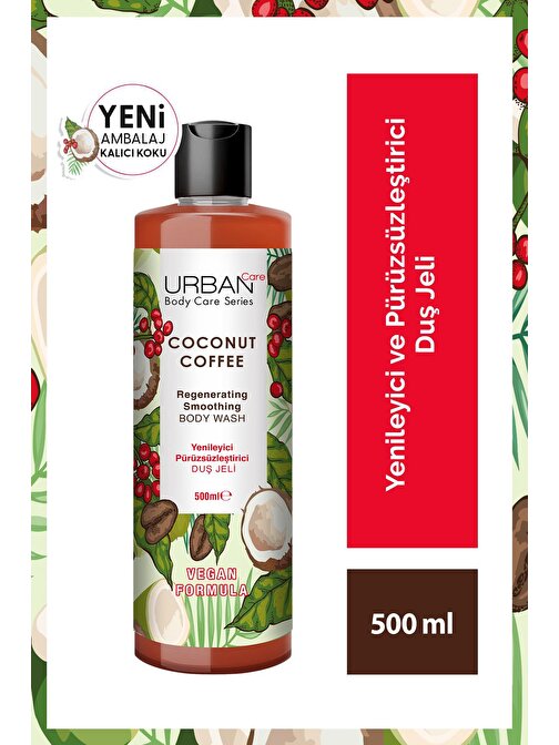 Coconut Coffee Yenileyici ve Pürüzsüzleştirici Duş Jeli 500 ml-Vegan