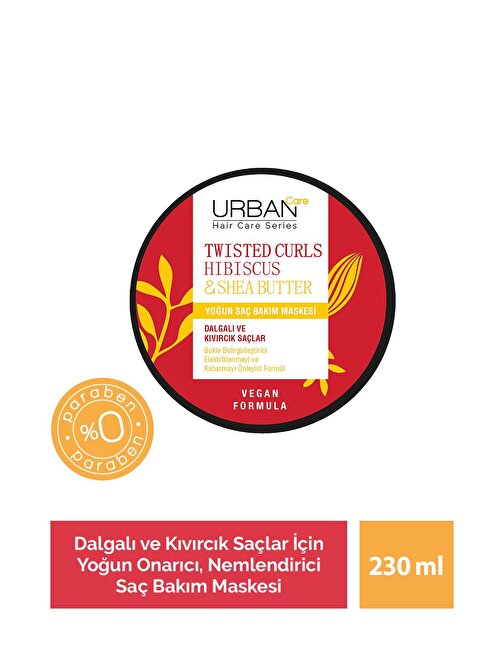 Hibiscus & Shea Butter Kıvırcık ve Dalgalı Saçlara Özel Yoğun Saç Bakım Maskesi 230 ml-vegan