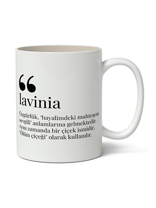 Lavinia Kelime Anlamı Baskılı Kupa Bardak Baskılı Kahve Kupa Bardak