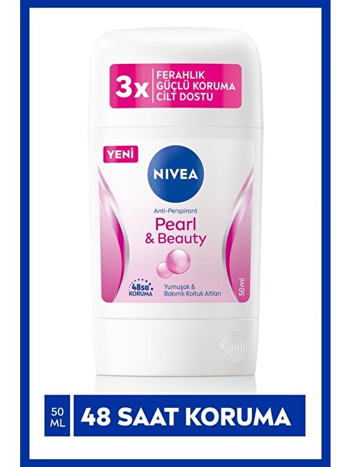 Kadın Stick Deodorant Pearl&Beauty 50ml, Ter ve Ter Kokusuna Karşı 48 Saat Koruma, Gün Boyu Ferahlık