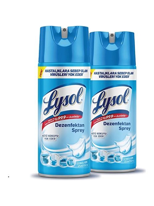 Lysol Dezenfektan Sprey Temizliğin Esintisi 2'li, Yüzeyler için, 2x400 ml