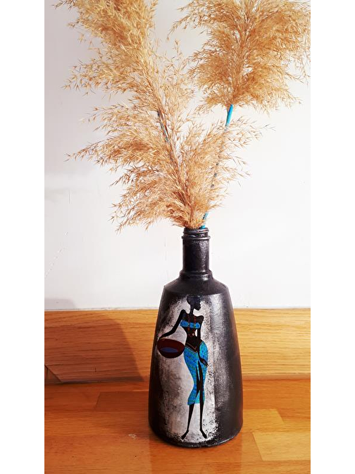 Himarry Afrikalı kadın temalı el yapımı cam vazo