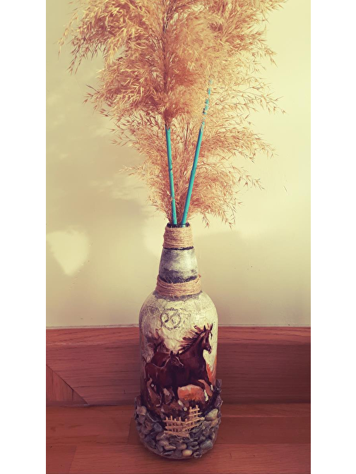 Himarry dekoratif el yapımı at figürlü vazo