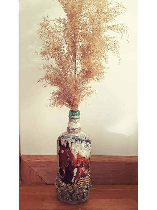 Himarry dekoratif el yapımı cam vazo at figürlü