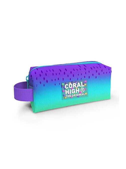 Coral High Kalem Kutusu Kalemlik Mor Lila Renk Geçişli 22077
