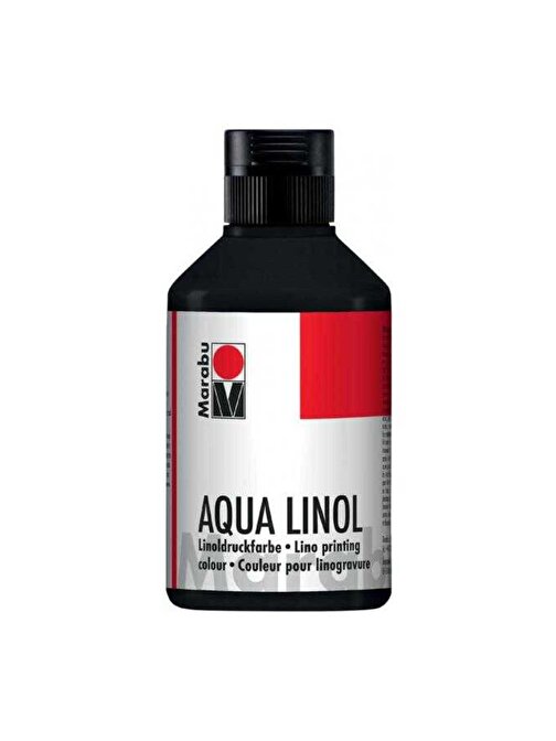 Marabu Aqua Linol Baskı Boyası Black 250 ml