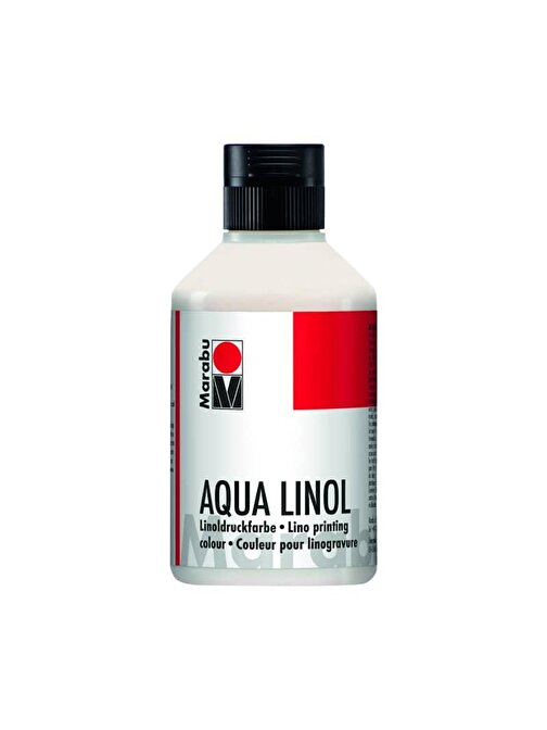 Marabu Aqua Linol Baskı Boyası White 250 ml